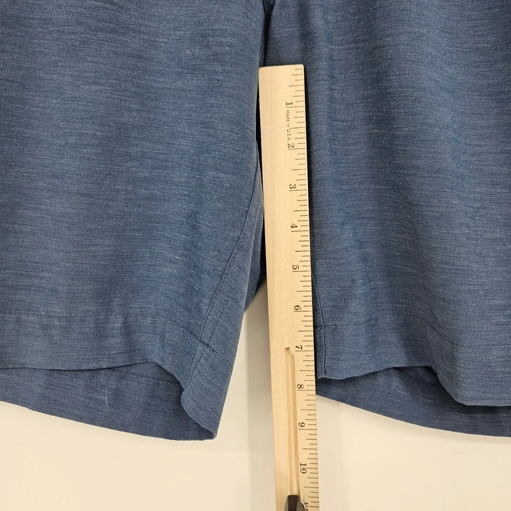Faherty All Day Shorts Mens 35 Blue Performance Stretch Summer Casual Chino